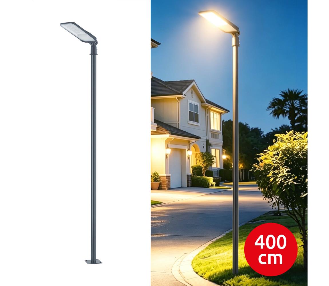 Brilagi-LED Vonkajšie svietidlo so stĺpom a 4 m káblom URBANLIGHT LED/200W/230V antracit IP65 BG4772+BG3822