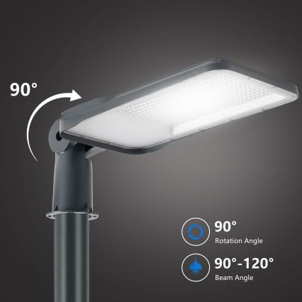 Brilagi - LED vonkajšie pouličné svietidlo so stĺpom a kĺbom 4 m URBANLIGHT LED/200W/230V antracit IP65
