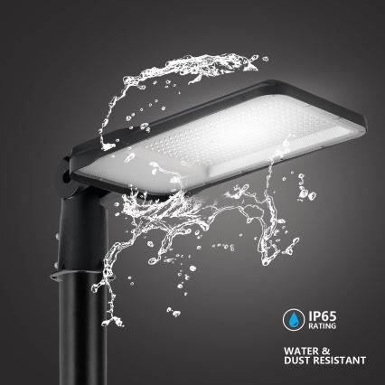 Brilagi - LED vonkajšie pouličné svietidlo so stĺpom a kĺbom 3 m URBANLIGHT LED/200W/230V čierne IP65