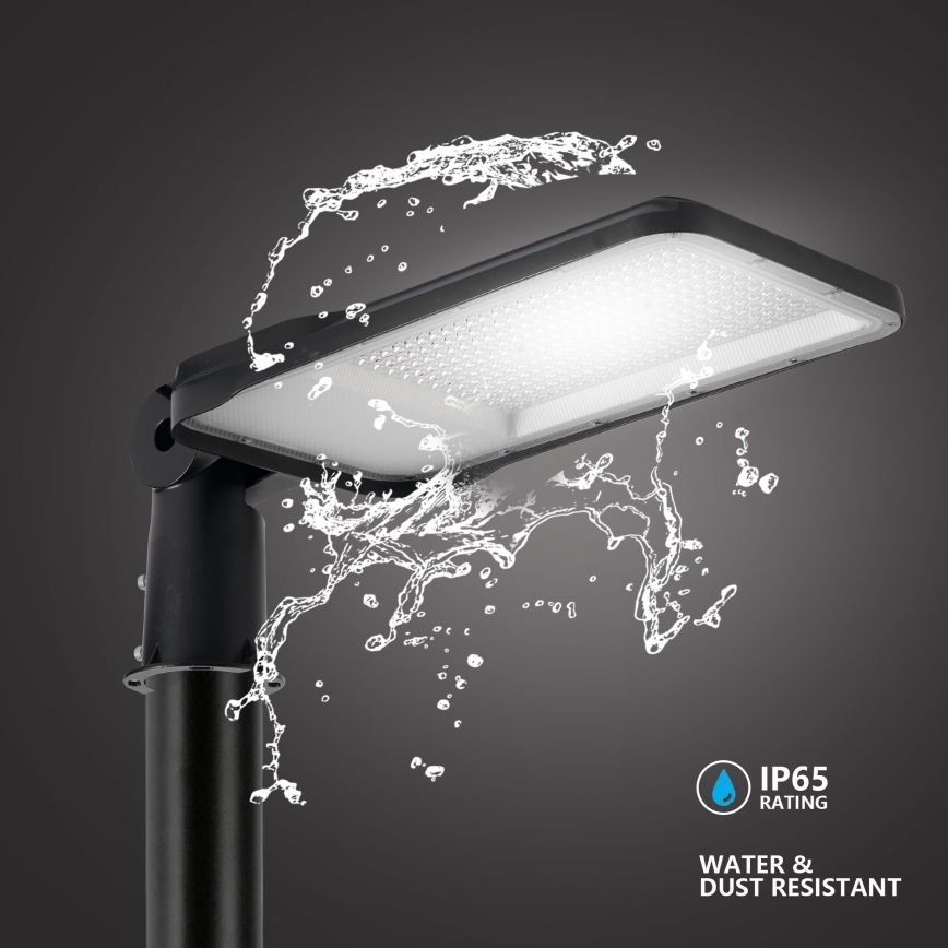 Brilagi - LED vonkajšie pouličné svietidlo so stĺpom a kĺbom 3 m URBANLIGHT LED/200W/230V čierne IP65