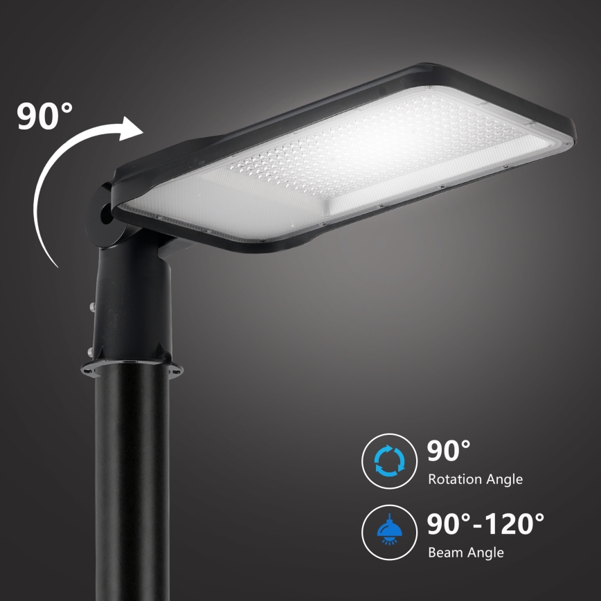 Brilagi - LED vonkajšie pouličné svietidlo so stĺpom a kĺbom 3 m URBANLIGHT LED/200W/230V čierne IP65