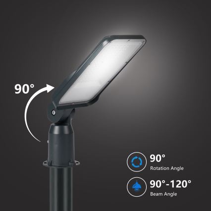 Brilagi - LED vonkajšie uličné svietidlo so stĺpom a kĺbom 3 m URBANLIGHT LED/50W/230V antracit IP65