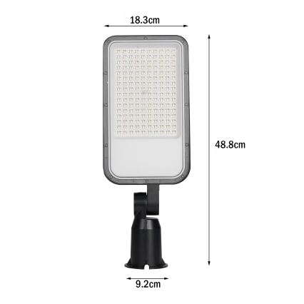 Brilagi - LED vonkajšia uliční lampa s kĺbom URBANLIGHT LED/100W/230V čierna IP65