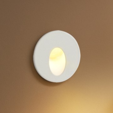 Brilagi - LED vonkajšie zapustené svietidlo STAIRDOT LED/2W/230V biele IP65 guľaté
