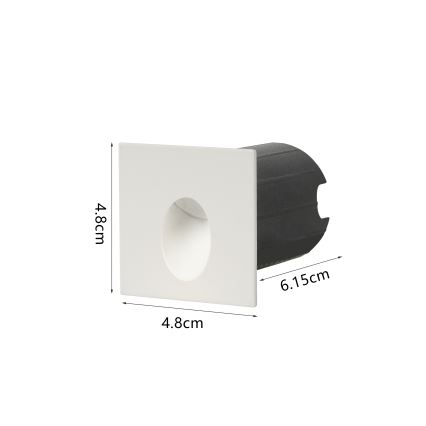 Brilagi - LED vonkajšie zapustené svietidlo STAIRDOT LED/2W/230V biele IP65 hranaté