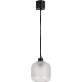 Brilagi - LED závesné svietidlo na lane RETRO GLASS 1xE27/60W/230V, priemer 14 cm, čierna/biela