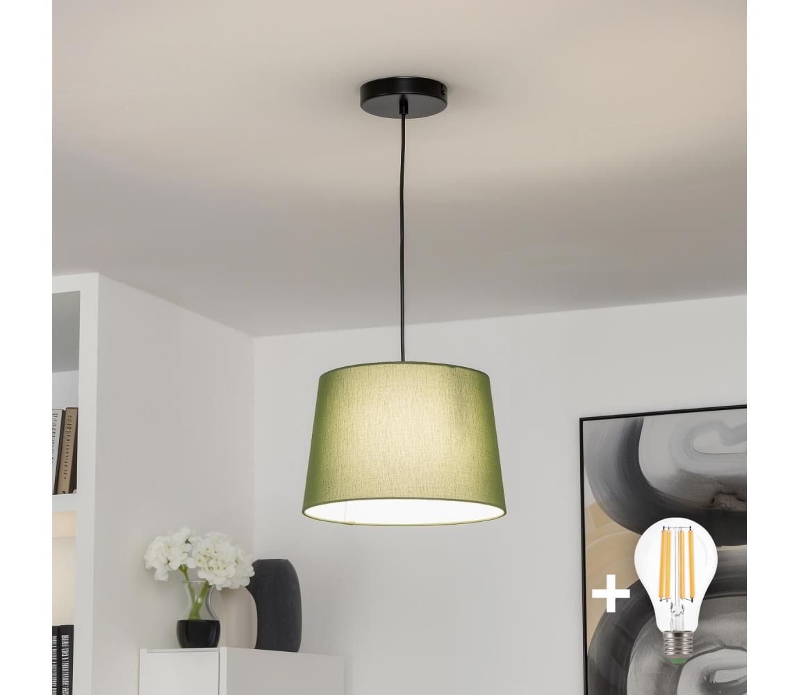 Brilagi - LED závesné svietidlo na lanku CERIA 1xE27/40W/230V, priemer 30 cm, zelené BG3987+EG781039
