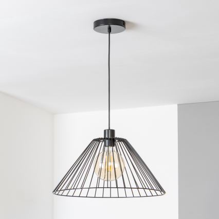 Brilagi - LED závesné svietidlo na lanku CERIA WIRE 1xE27/40W/230V pr. 45 cm čierne