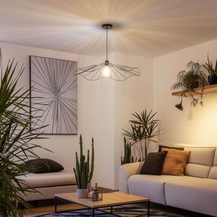 Brilagi - LED závesné svietidlo na lanku CERIA WIRE 1xE27/40W/230V Ø 80 cm čierna