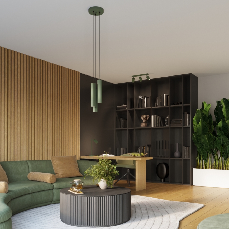 Brilagi - LED závesné svietidlo na lanku CRESTO 3xGU10/10W/230V zelené