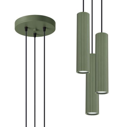 Brilagi - LED závesné svietidlo na lanku CRESTO 3xGU10/10W/230V zelené