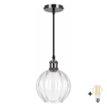 BRILAGI - LED Závesné svietidlo na lanku RETRO GLASS 1xE27/60W/230V pr. 18 cm čierna/číra