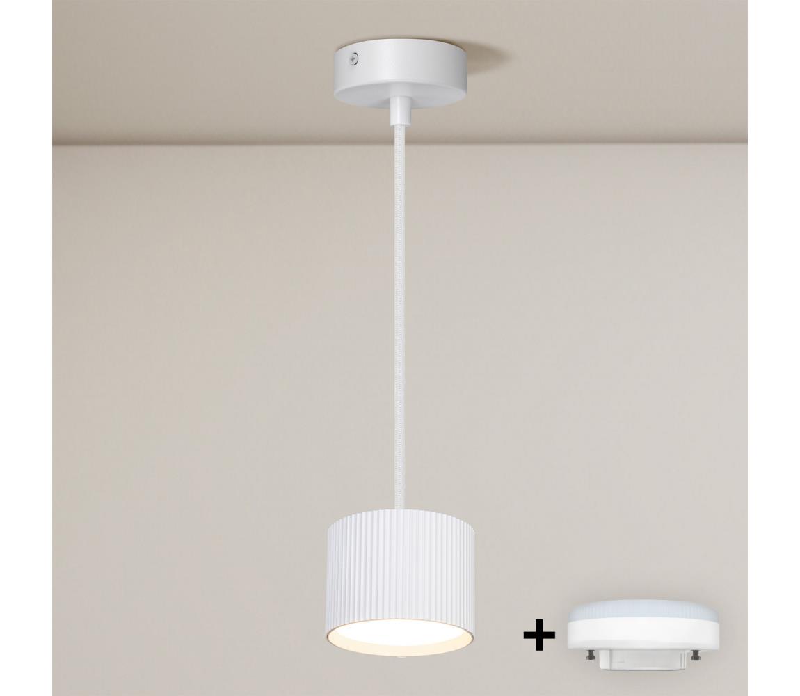 Brilagi - LED Závesné svietidlo na lanku STRIPY 1xGX53/15W/230V biela WO-GX-07-WHT-OEM
