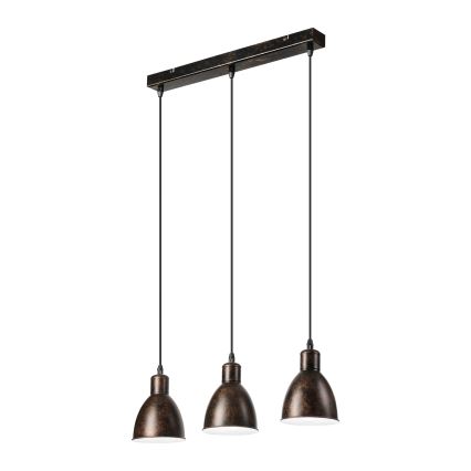 Brilagi - LED závesné svietidlo RIDDY na lanku 3xE27/60W/230V medená/patina