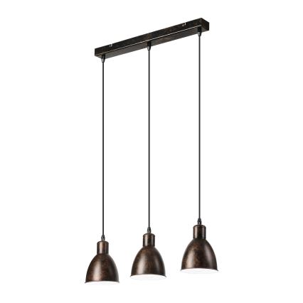 Brilagi - LED závesné svietidlo RIDDY na lanku 3xE27/60W/230V medená/patina