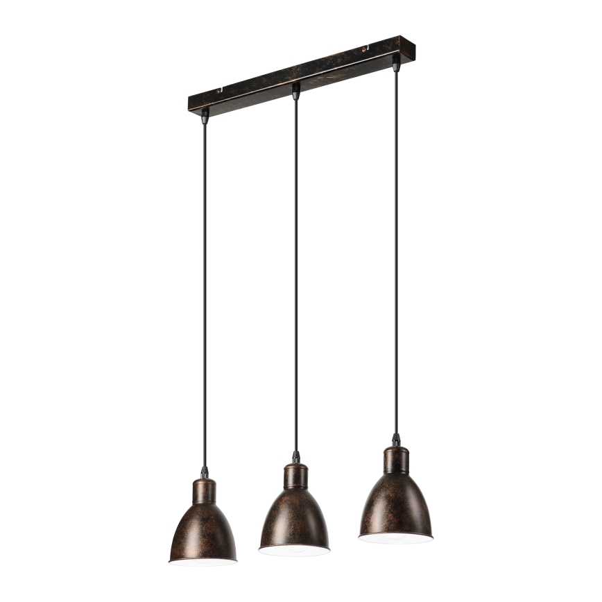 Brilagi - LED závesné svietidlo RIDDY na lanku 3xE27/60W/230V medená/patina