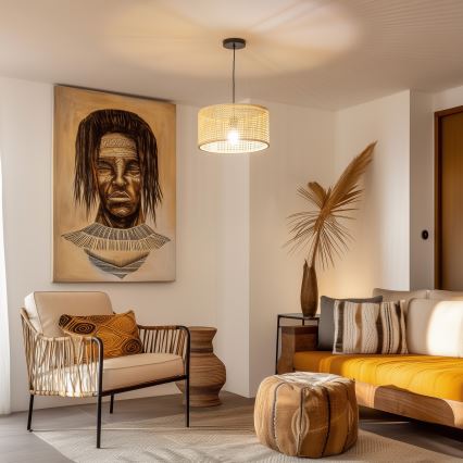 Brilagi - LED závesný luster CERIA BOHO na lanku 1xE27/40W/230V priemer 25 cm, bambus