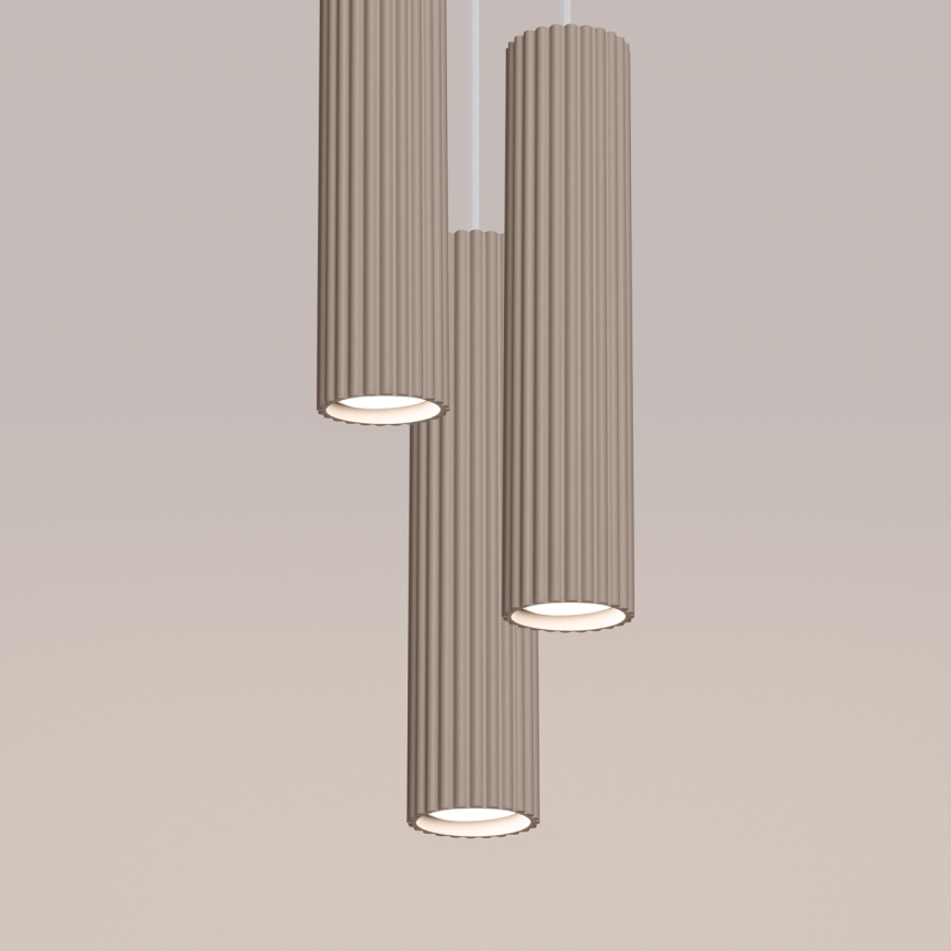 Brilagi - LED závesný luster CRESTO 3xGU10/10W/230V taupe