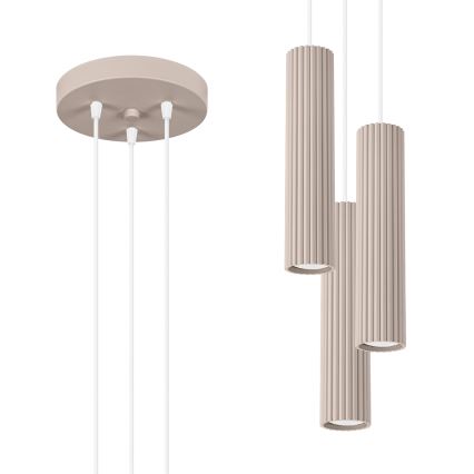 Brilagi - LED závesný luster CRESTO 3xGU10/10W/230V taupe