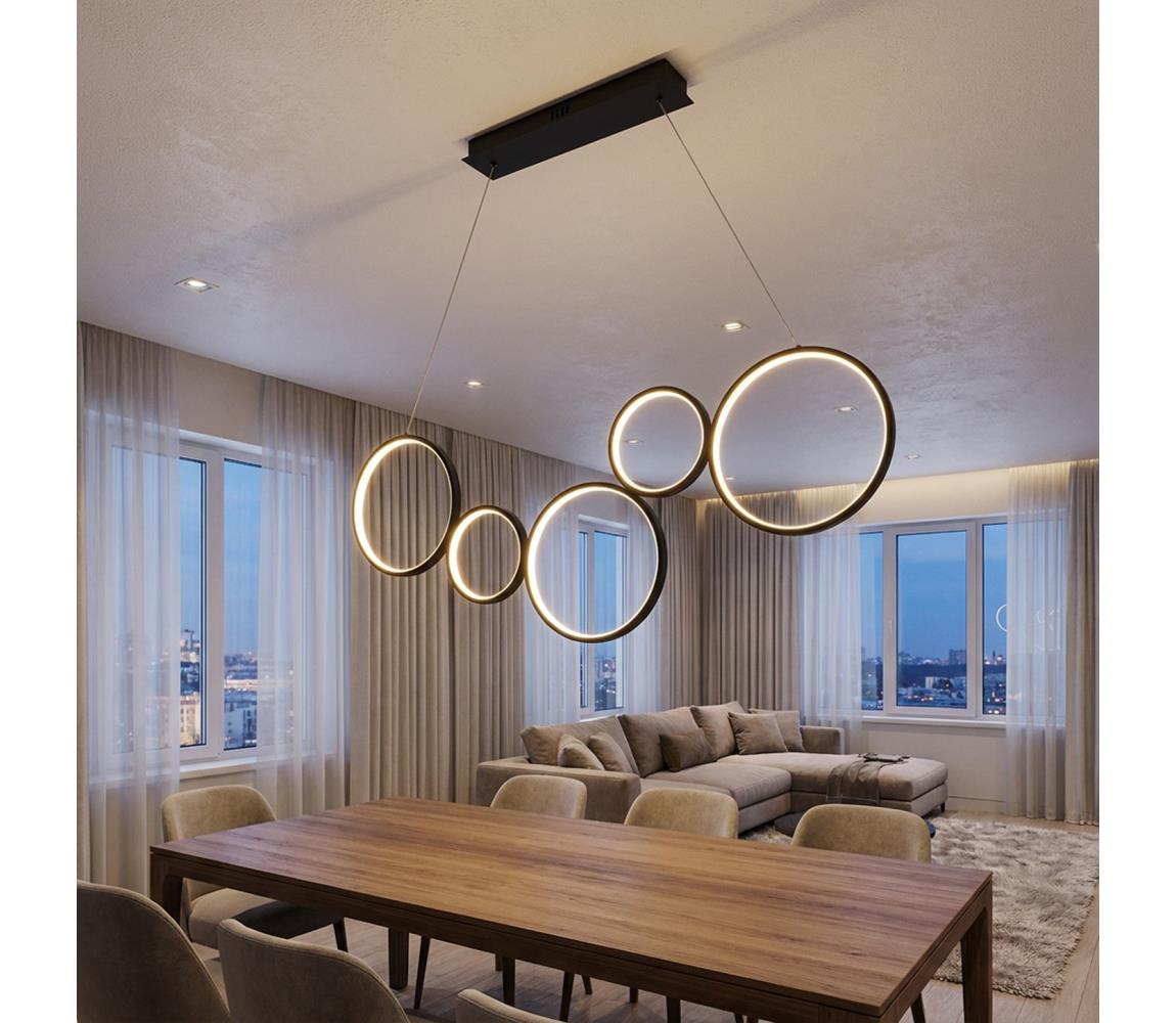 Brilagi - LED závesný luster ECHO na lankách LED/60W/230V 4000K 100 cm čierny BRMDX1343