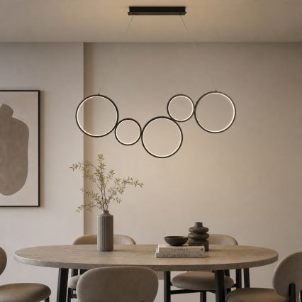 Brilagi - LED závesný luster ECHO na lankách LED/60W/230V 4000K 100 cm čierny