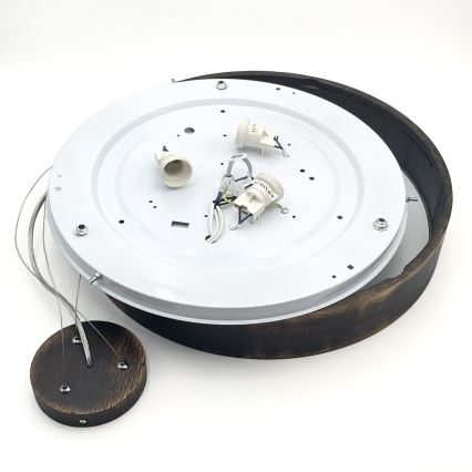 Brilagi - LED závesný luster na lane CARVALHO SMOKEY 3xE27/60W/230V dub pr. 47,5 cm