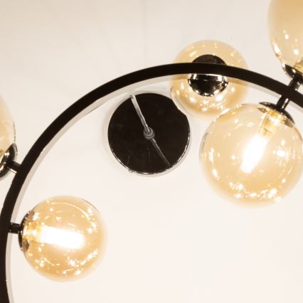 Brilagi - LED závesný luster na lane MILLA 15xG9/3W/230V čierny chróm/zlatá