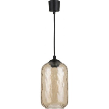 Brilagi - LED zavesný luster na lane RETRO GLASS 1xE27/60W/230V pr. 14 cm čierna/dymová hnedá