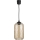 Brilagi - LED zavesný luster na lane RETRO GLASS 1xE27/60W/230V pr. 14 cm čierna/dymová hnedá