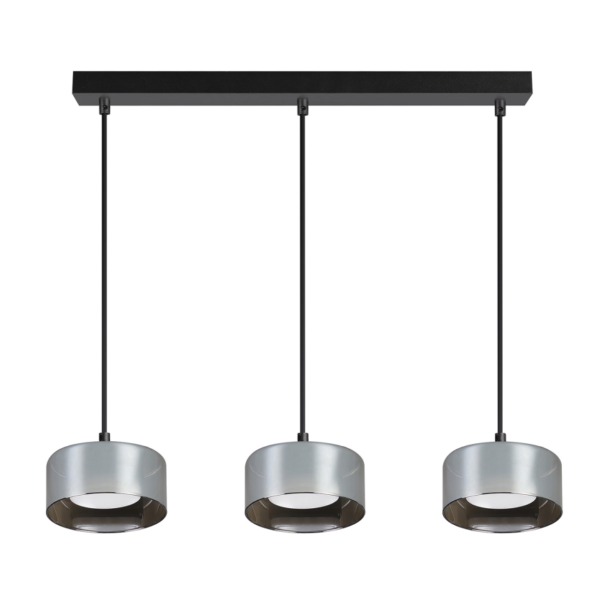 Brilagi - LED Závesný luster na lanku AURA LUX 3xGX53/30W/230V čierna/dymová
