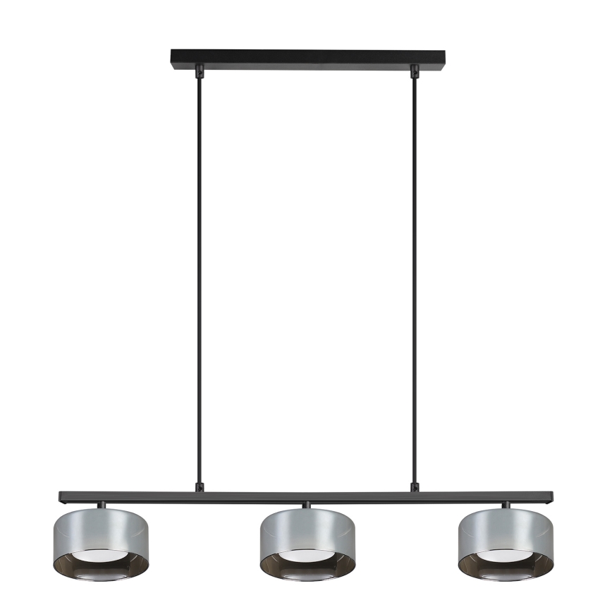 Brilagi - LED Závesný luster na lanku AURA LUX 3xGX53/30W/230V čierna/dymová