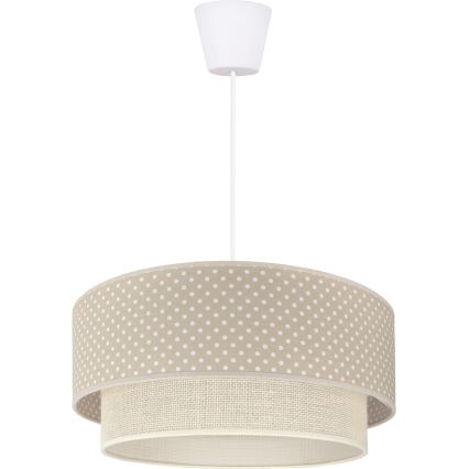 Brilagi - LED luster na lanku BOHO BOBO 1xE27/60W/230V priemer 40 cm bodky béžová/krémová