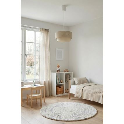 Brilagi - LED luster na lanku BOHO BOBO 1xE27/60W/230V priemer 40 cm bodky béžová/krémová