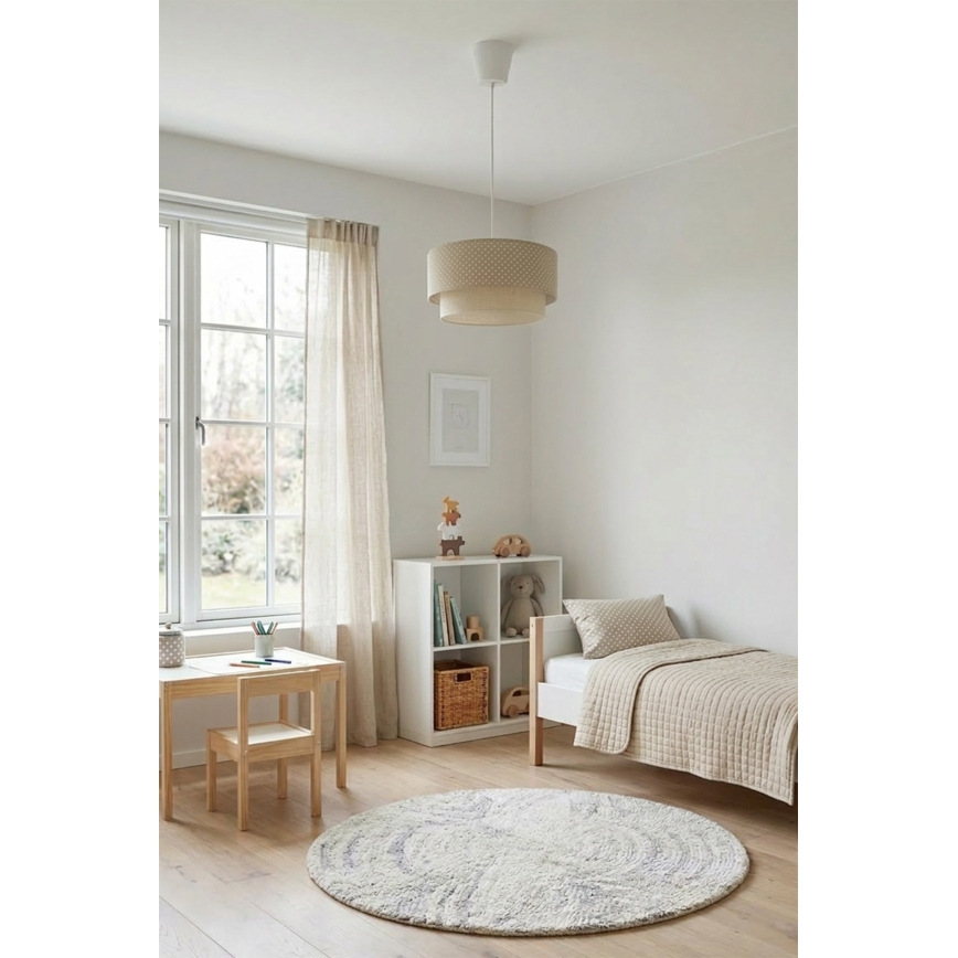 Brilagi - LED luster na lanku BOHO BOBO 1xE27/60W/230V priemer 40 cm bodky béžová/krémová