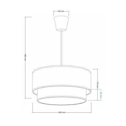 Brilagi - LED luster na lanku BOHO BOBO 1xE27/60W/230V priemer 40 cm bodky béžová/krémová