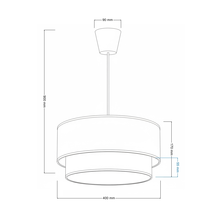 Brilagi - LED luster na lanku BOHO BOBO 1xE27/60W/230V priemer 40 cm bodky béžová/krémová