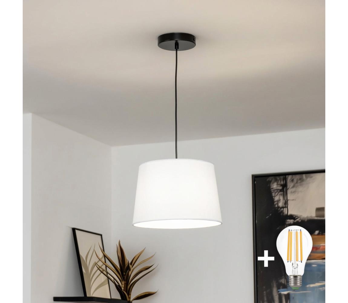 Brilagi - LED závesný luster na lanku CERIA 1xE27/40W/230V pr. 30 cm biela BG3987+EG781035