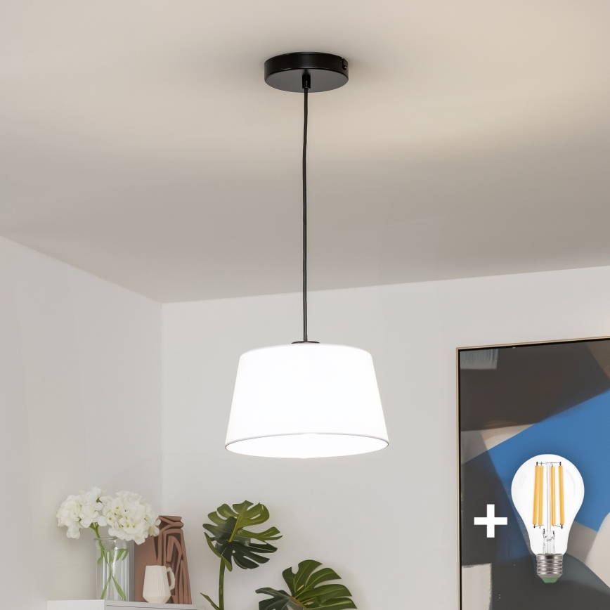 Brilagi - LED závesný luster na lanku CERIA 1xE27/40W/230V, priemer 25 cm, biela