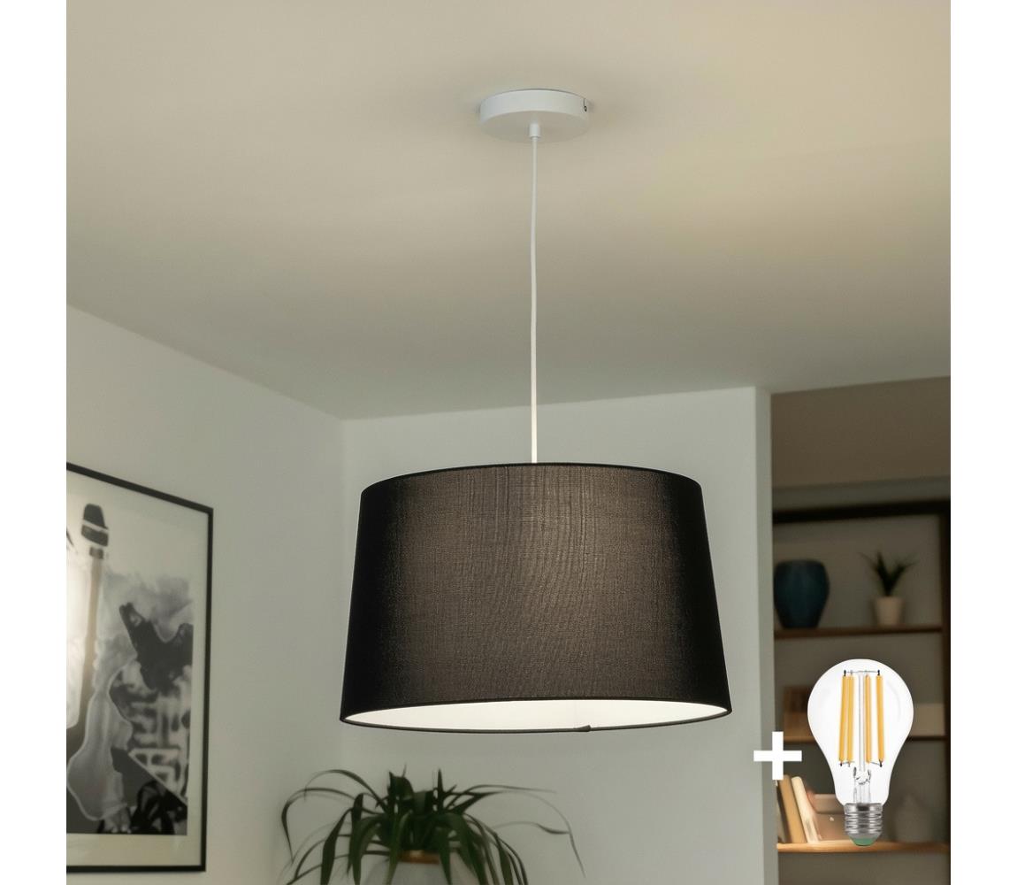Brilagi - LED závesný luster na lanku CERIA 1xE27/40W/230V priemer 45 cm čierna EG300171+EG781044