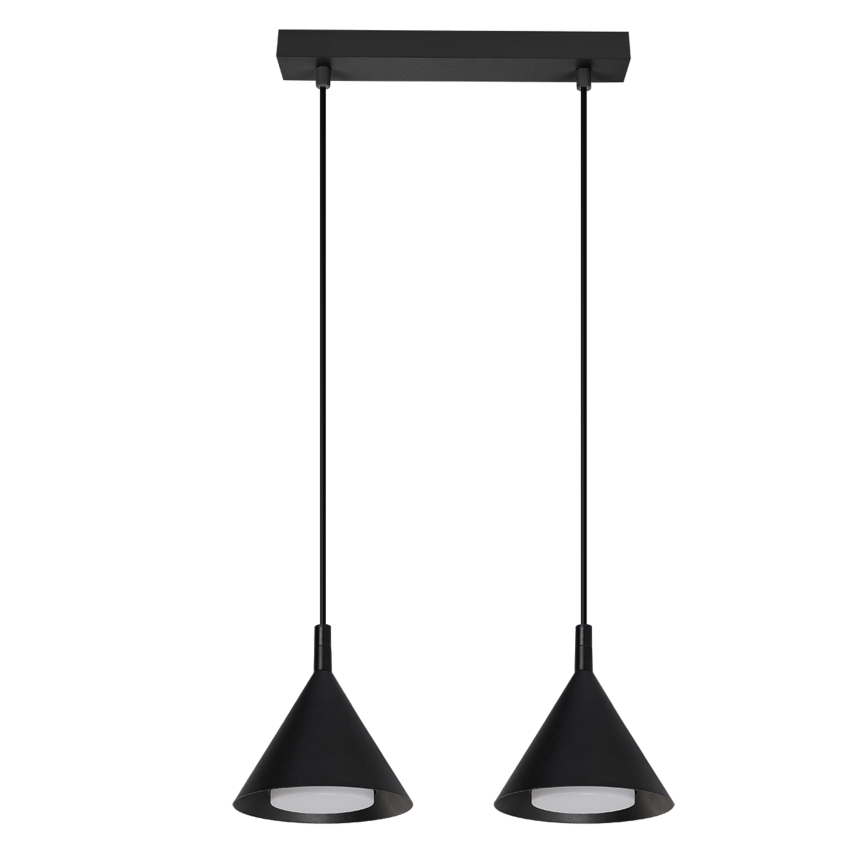 BRILAGI - LED Závesný luster na lanku CONE DOUBLE 2xGX53/15W/230V čierna