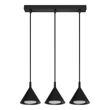 BRILAGI - LED Závesný luster na lanku CONE TRIPLE 3xGX53/15W/230V čierna