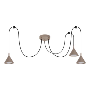 BRILAGI - LED Závesný luster na lanku CONE TRIPLE SPIDER 3xGX53/15W/230V béžový