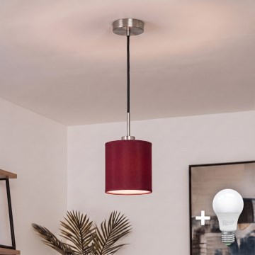 Brilagi - LED závesný luster na lanku NUBILA 1xE27/60W/230V priemer 14 cm čierna/pompejská červená