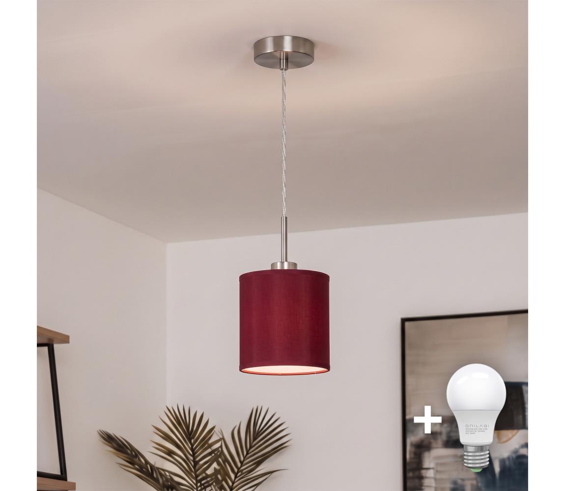 Brilagi - LED závesný luster na lanku NUBILA 1xE27/60W/230V priemer 14 cm pompejská červená EG32515+BG1579