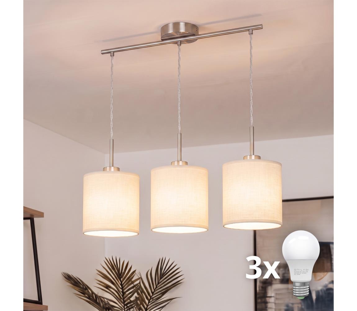 Brilagi - LED závesný luster na lanku NUBILA 3xE27/60W/230V krémový EG32521+3xBG1585