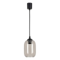 Brilagi - LED závesný luster na lanku RETRO GLASS 1xE27/60W/230V pr. 14 cm čierna/dymová sivá