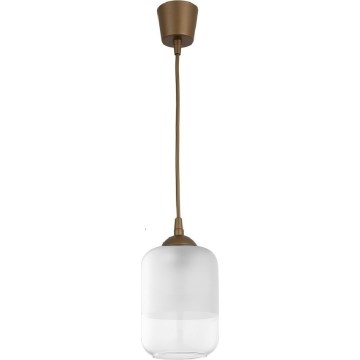 Brilagi - LED závesný luster RETRO GLASS 1xE27/60W/230V, pr. 14 cm, hnedá/biela