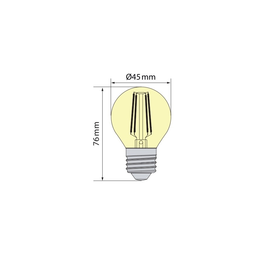 Brilagi - LED žiarovka FILAMENT CLASIC ONE P45 E27/6,5W/230V 3000K
