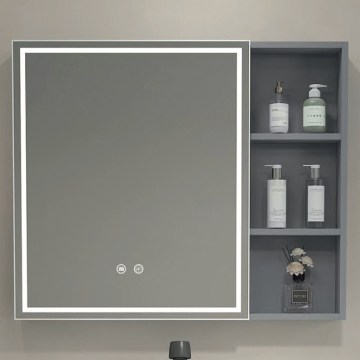 BRILAGI - LED Zrkadlová kúpeľňová skrinka s podsvietením AVOLA SINGLE 75x70 cm
