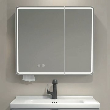 BRILAGI - LED zrkadlová kúpeľňová skrinka s podsvietením NOTO DOUBLE 60x70 cm